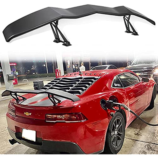 Universal Rear Trunk Wing Spoiler for Ford Mustang, Chevy Camaro, Dodge Charger Challenger, Ford Fusion, Nissan GTR, Coverette C7 in GT Lambo Style