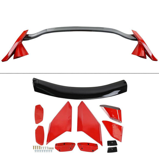 2016-2021 HONDA CIVIC 4 DOOR SEDAN 2 TONE RED BLK TYPE R STYLE SPOILER WING
