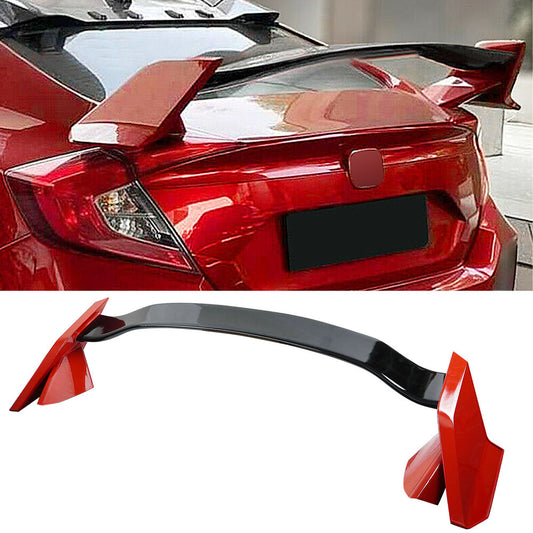 2016-2021 HONDA CIVIC 4 DOOR SEDAN 2 TONE RED BLK TYPE R STYLE SPOILER WING