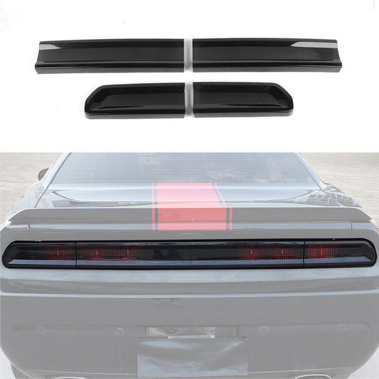 2009-2014 Dodge Challenger Smoked Black Tail Light Covers Rear Light Guards