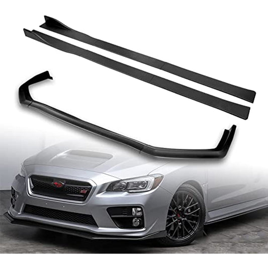 2015-2020 Subaru WRX STI Sedan Front Lip & Side Skirt Extensions Diffuser