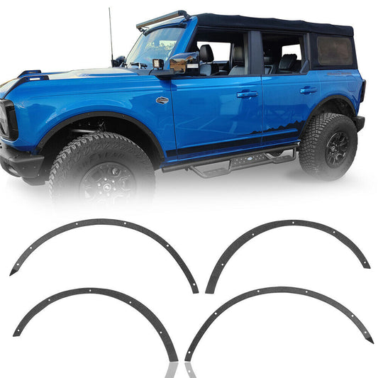 Ford Bronco 2021 2022 2023 Powder Coat 4Pc Wheel Liner Trim Fender Flares