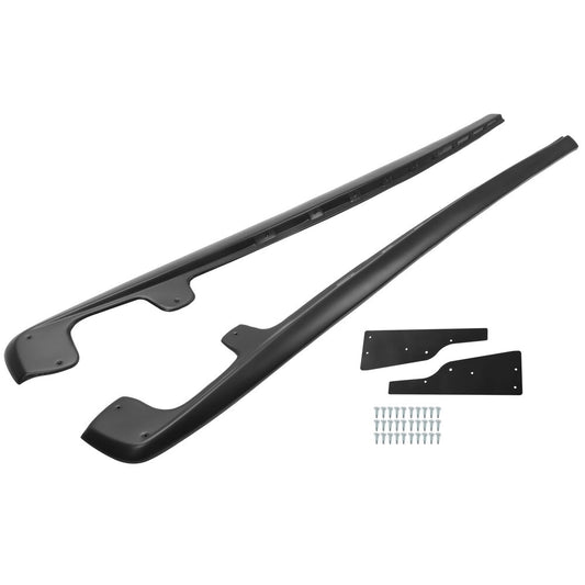 2005-2013 C6 Corvette Base Model Black Primer ABS Side Skirts & Flaps W/HDWR