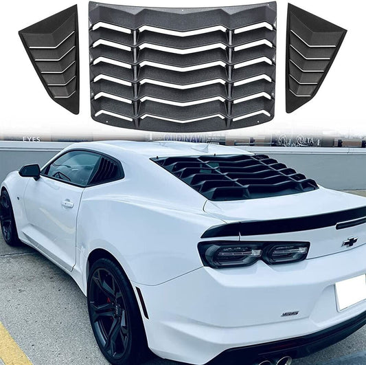 Chevy Chevrolet Camaro 2016-2023 Rear & Side Window Louvers Sun Shade Cover