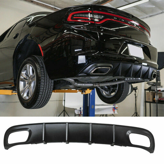 Dodge Charger 2015-2018 RT 2015-2022 SXT Rear Bumper Lip Valance Diffuser Matt Black