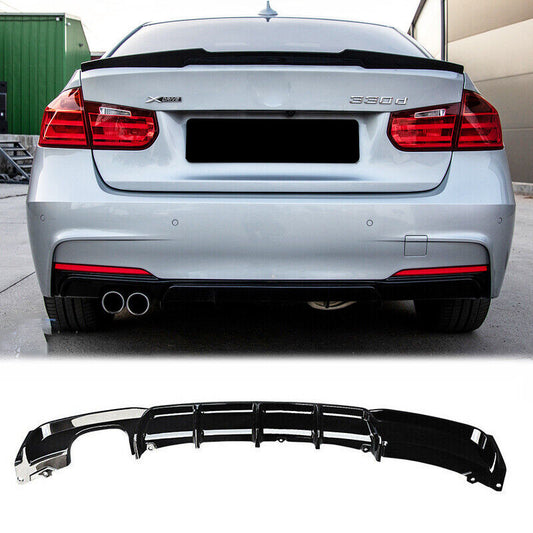 BMW 2012-2018 3Series F30 F31 Rear Bumper Lip Diffuser Spoiler Gloss Black