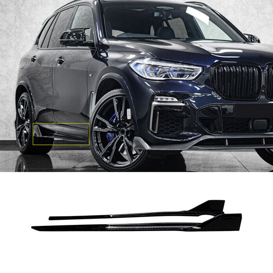 2019-2023 BMW X5 G05 M-Sport Side Skirts Extension Gloss Black