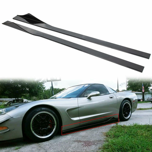 1997-2004 Chevy C5 Corvette 75" Hydro-Dipped Carbon Fiber Side Skirt Extension