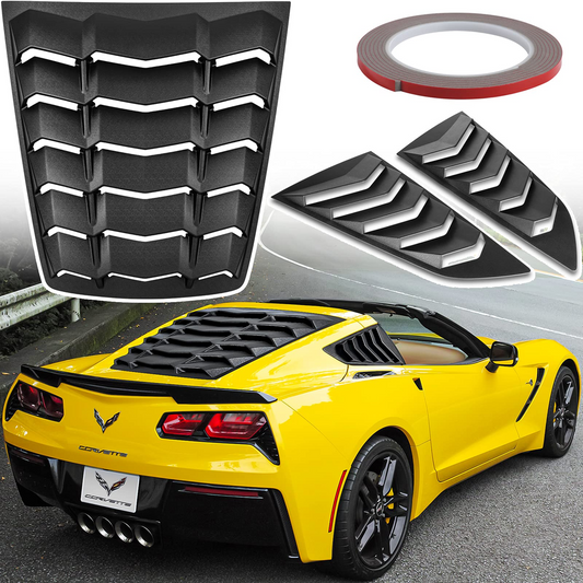 Rear&Side Window Louver Sun Shade Cover for Corvette C7 Z06 Z51 2014-2019