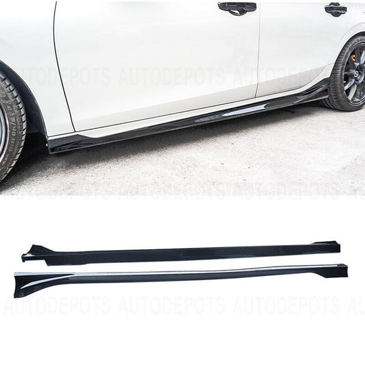 2022 2023 Honda Civic Sedan Hatchback Gloss Black Side Skirt Extension 2PCS