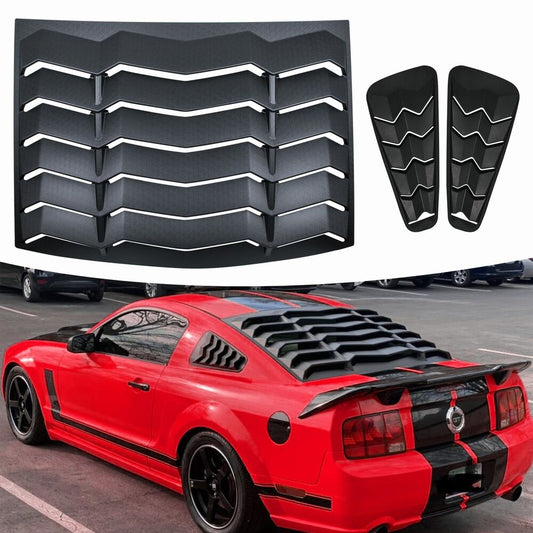 Ford Mustang 2005-2014 Rear & Side Window Louvers Sun shade Scoop Cover