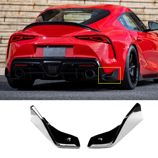 2020-2023 Toyota Supra A90 Rear Bumper Side Corner Apron Winglet Gloss Black