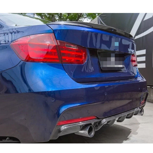 2012-2018 BMW F30 F31 M Sport Rear Diffuser Bumper Carbon Fiber Style