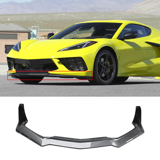2020+ Corvette C8 GM 5VM Style Front Bumper Lip Splitter Carbon Print 7PCS