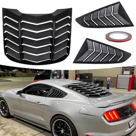 Ford Mustang 2015-2023 Rear+Side Window Louver Windshield Sun Shade Cover GT