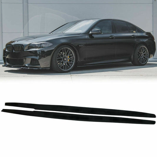 2011-2016 BMW 5 Series F10 Side Skirts Extension Bottom Lip Gloss Black