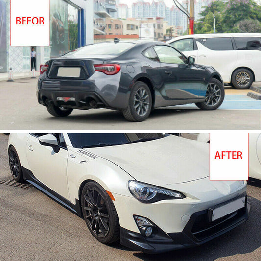 2012-2021 Toyota 86 Scion FRS Subaru BRZ Extension Side Skirts Matte Black