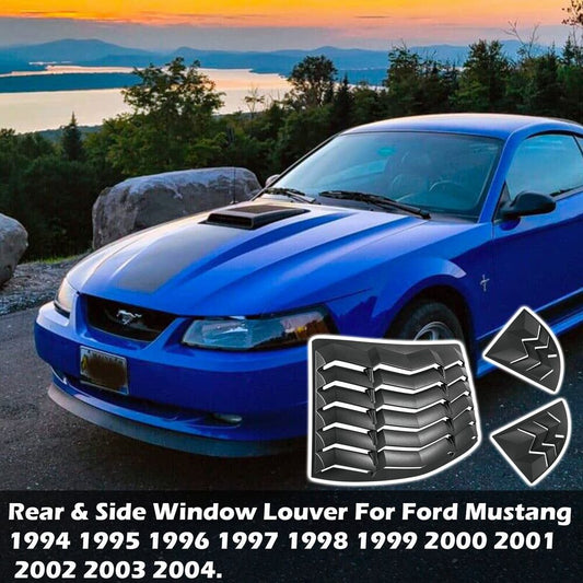 Ford Mustang 1999-2004 Rear+Side Window Louvers Winsheild Cover GT Style