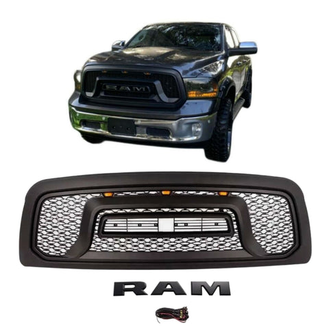 {WildWell}{Dodge Grill}-{Dodge RAM1500 Grill 2014-2018/3}-Front