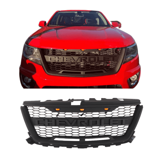 2016-2020 Chevrolet Colorado Grille With Letters and Lights Black
