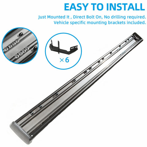 2019-2025 Dodge Ram 1500 Crew Cab 6 Running Board Side Step Nerf Bars Black