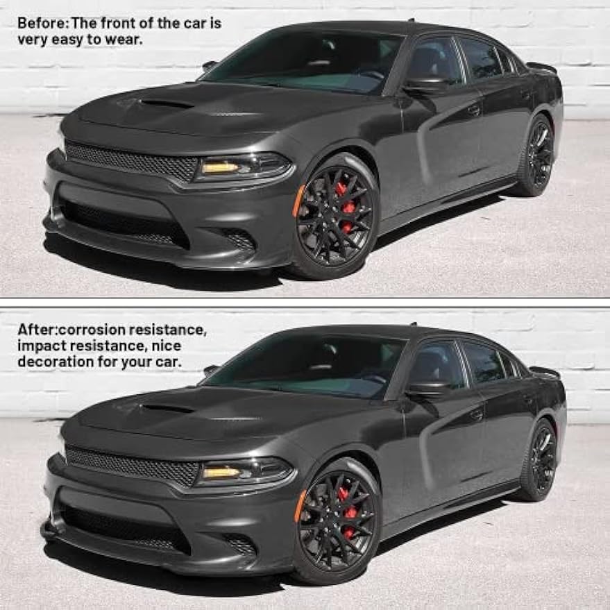 Dodge Charger 2015-2021 Front Bumper Lip Splitter Protector Compatible with Hellcat/SRT 392 / Scat Pack/RT Scat Pack/GT/RT