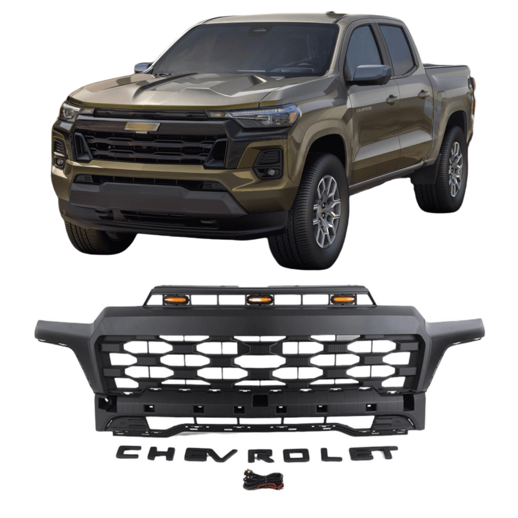 Chevrolet Colorado Grill 2023 2024 With Lights Black