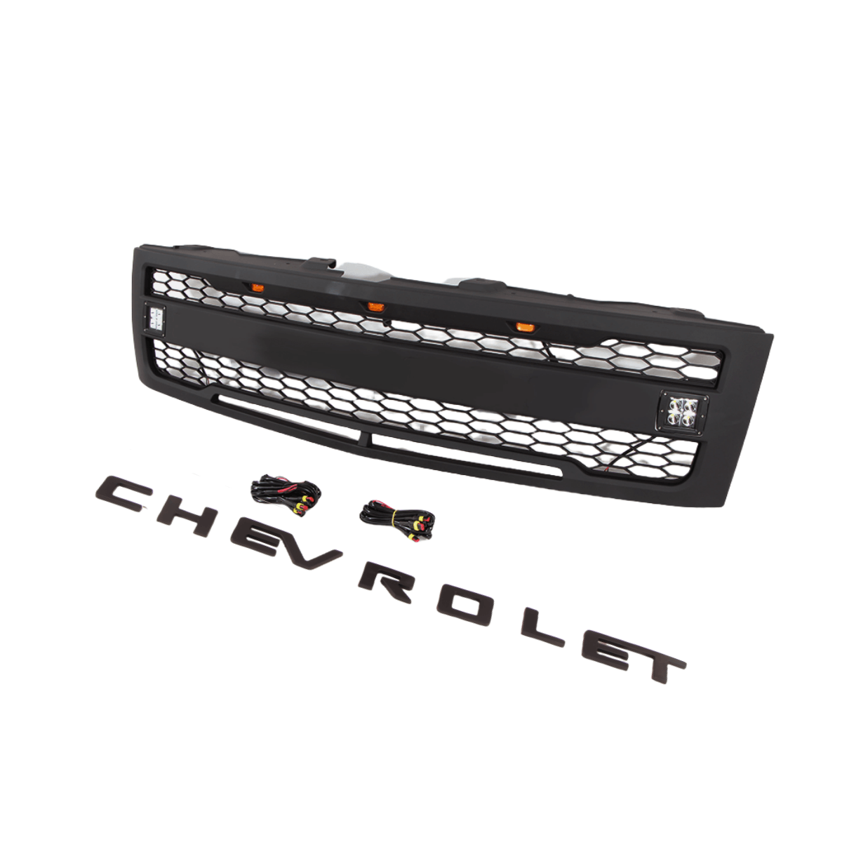 {WildWell}{ Chevrolet Grille}-{ Chevrolet Silverado Grille 2007-2013/3}-right