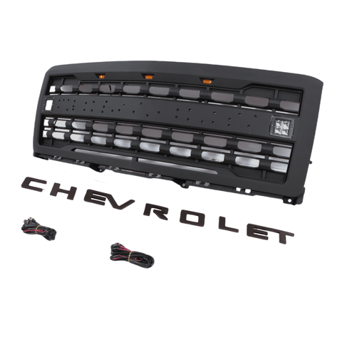 {WildWell}{ Chevrolet Grille}-{ Chevrolet Silverado Grille 2014-2015/6}-left