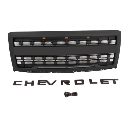 {WildWell}{ Chevrolet Grille}-{ Chevrolet Silverado Grille 2014-2015/8}-Front