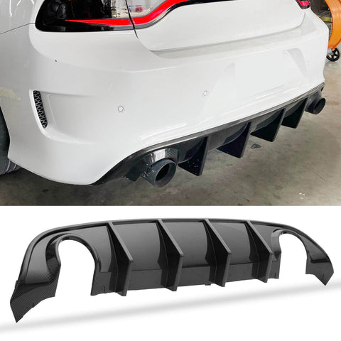 {WildWell}{Dodge Rear Diffuser}-{Dodge Charger Rear Diffuser 2015-2023/1}-Carbon Fiber