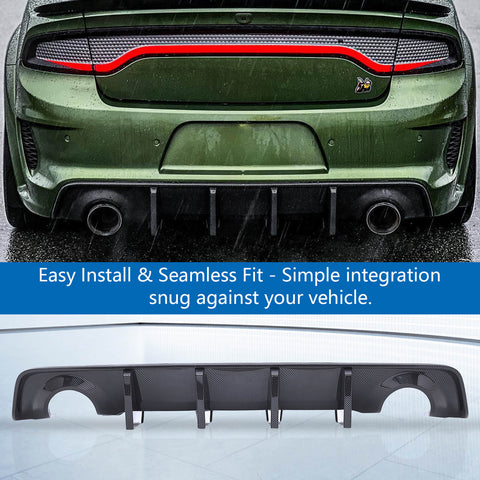{WildWell}{Dodge Rear Diffuser}-{Dodge Charger Rear Diffuser 2020-2023 Widebody/6}-Carbon Fiber