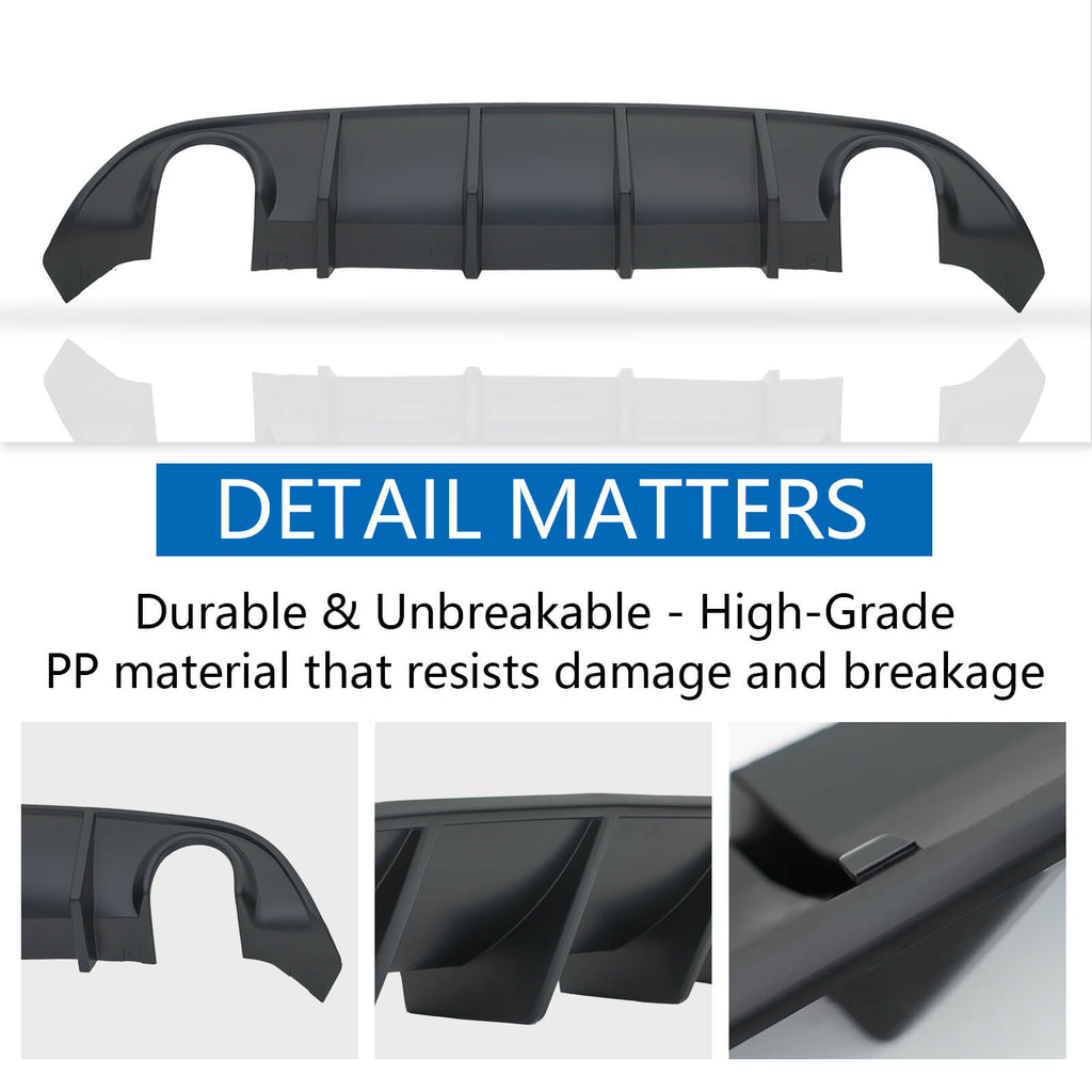 2015-2023 Dodge Charger Rear Diffuser SRT Valance Splitter OE Matte Bl