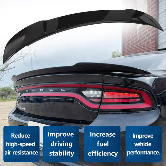 {WildWell}{Dodge Rear Spoiler}-{Dodge Charger Spoiler 2011-2022/2}-Glossy Black