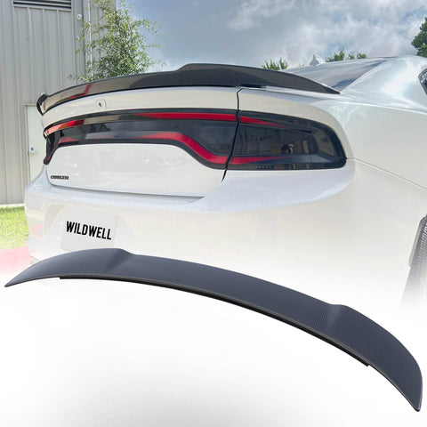 {WildWell}{Dodge Rear Spoiler}-{Dodge Charger Spoiler 2011-2022/1}-Carbon Fiber Style