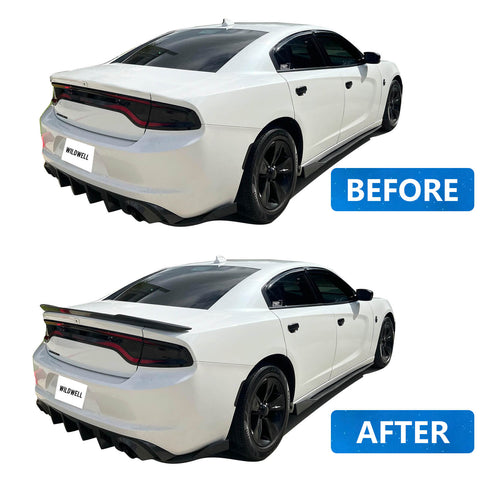 {WildWell}{Dodge Rear Spoiler}-{Dodge Charger Spoiler 2011-2022/3}-Carbon Fiber Style