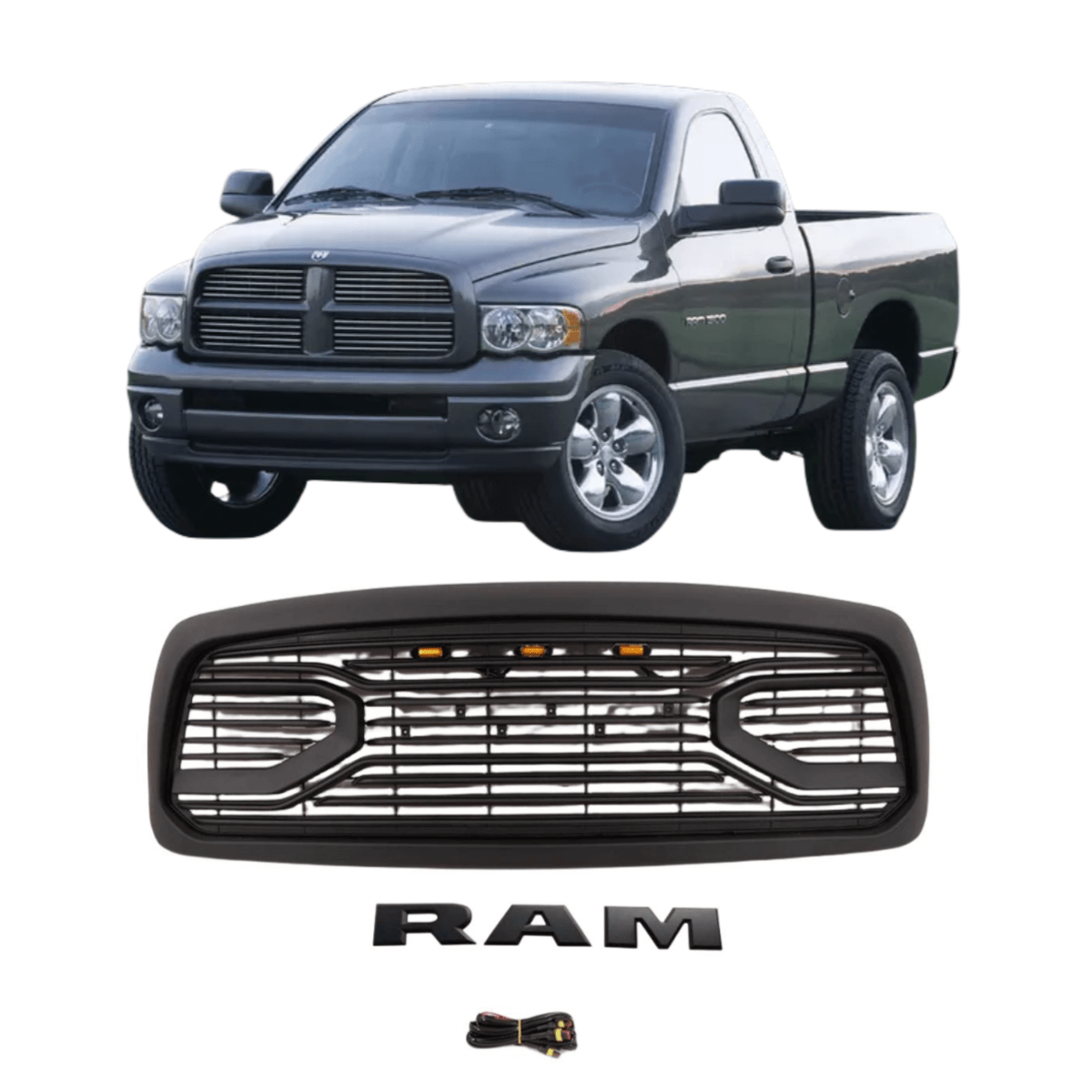 {WildWell}{Dodge Grill}-{Dodge RAM 1500 Grill 2002-2005/1}-Front