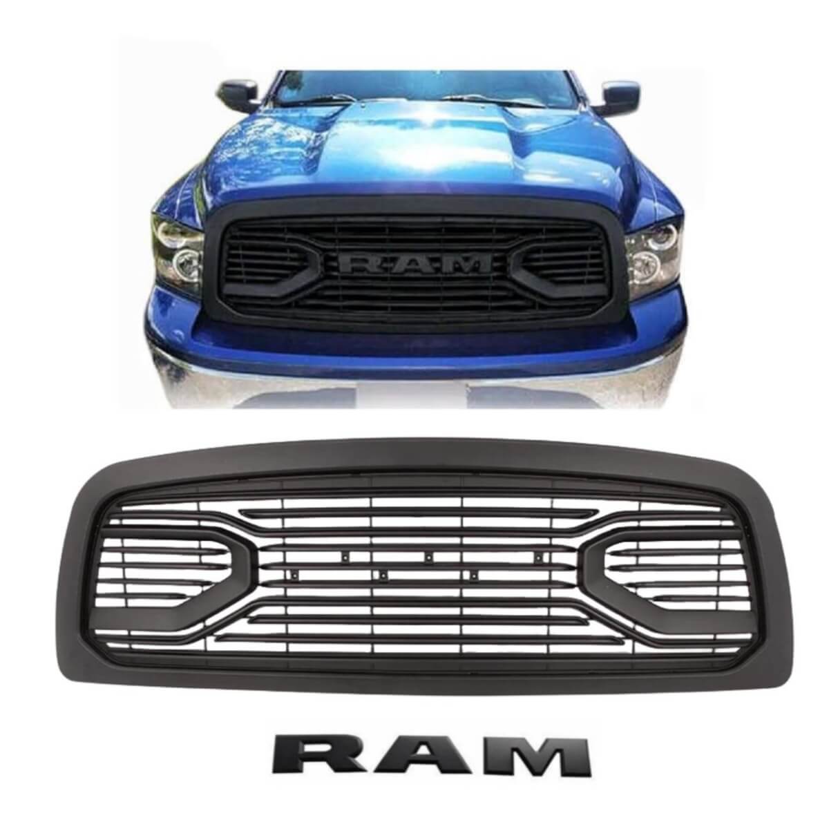 {WildWell}{Dodge Grill}-{Dodge RAM 1500 Grill 2009-2013/1}-Front