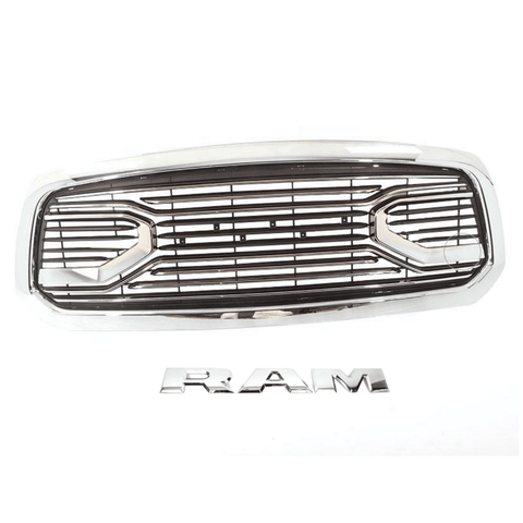 Chrome Horizontal Billet Grille For 2013-2018 Dodge Ram 1500 2500 3500 | Bryght Brand