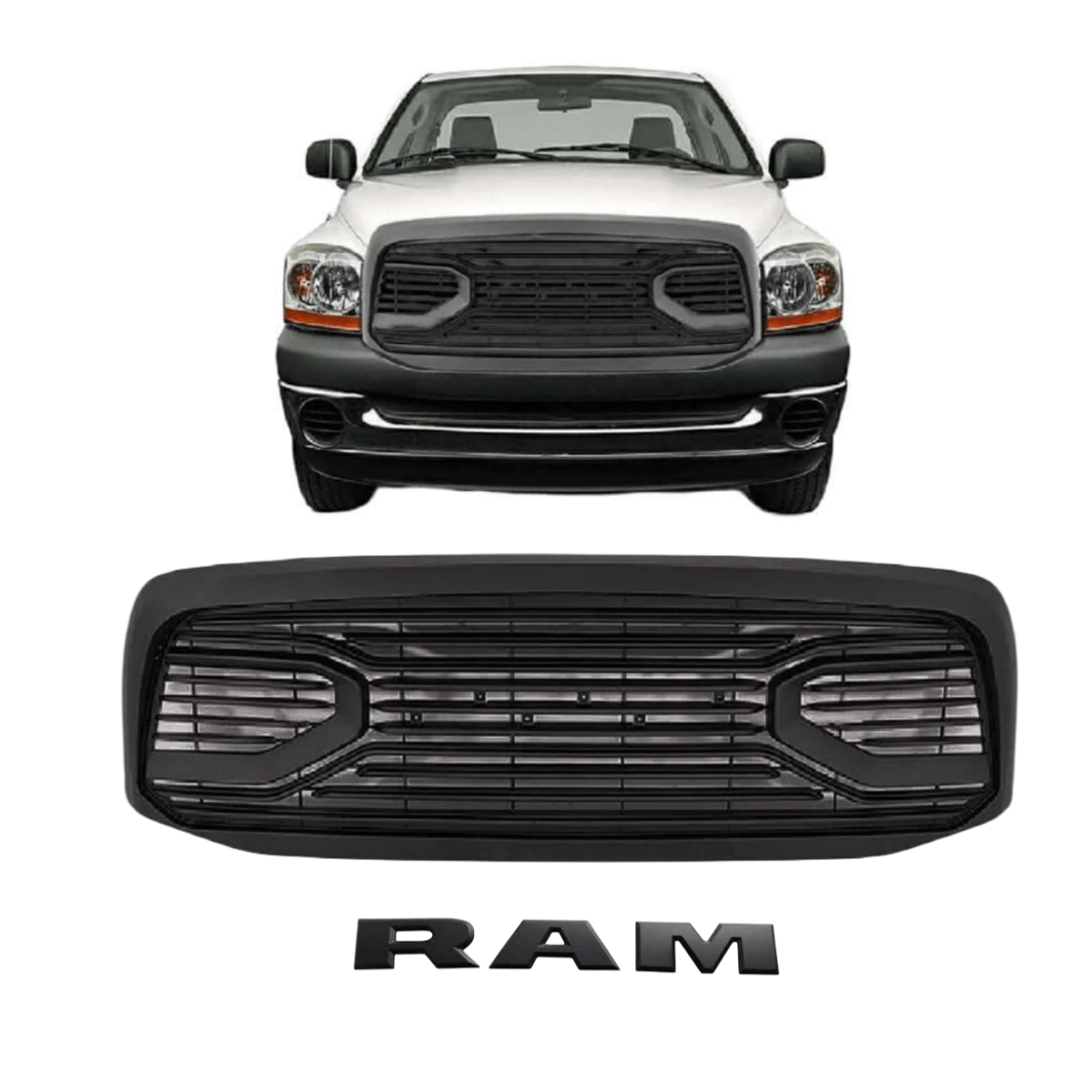 {WildWell}{Dodge Grill}-{Dodge RAM 1500 Grill 2006-2008/2}-Front