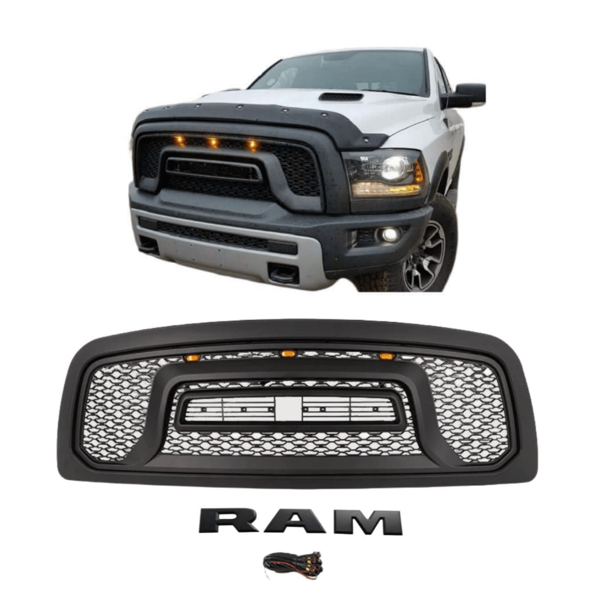 {WildWell}{Dodge Grill}-{Dodge RAM 2500 3500 Grill 2010-2019/1}-Front