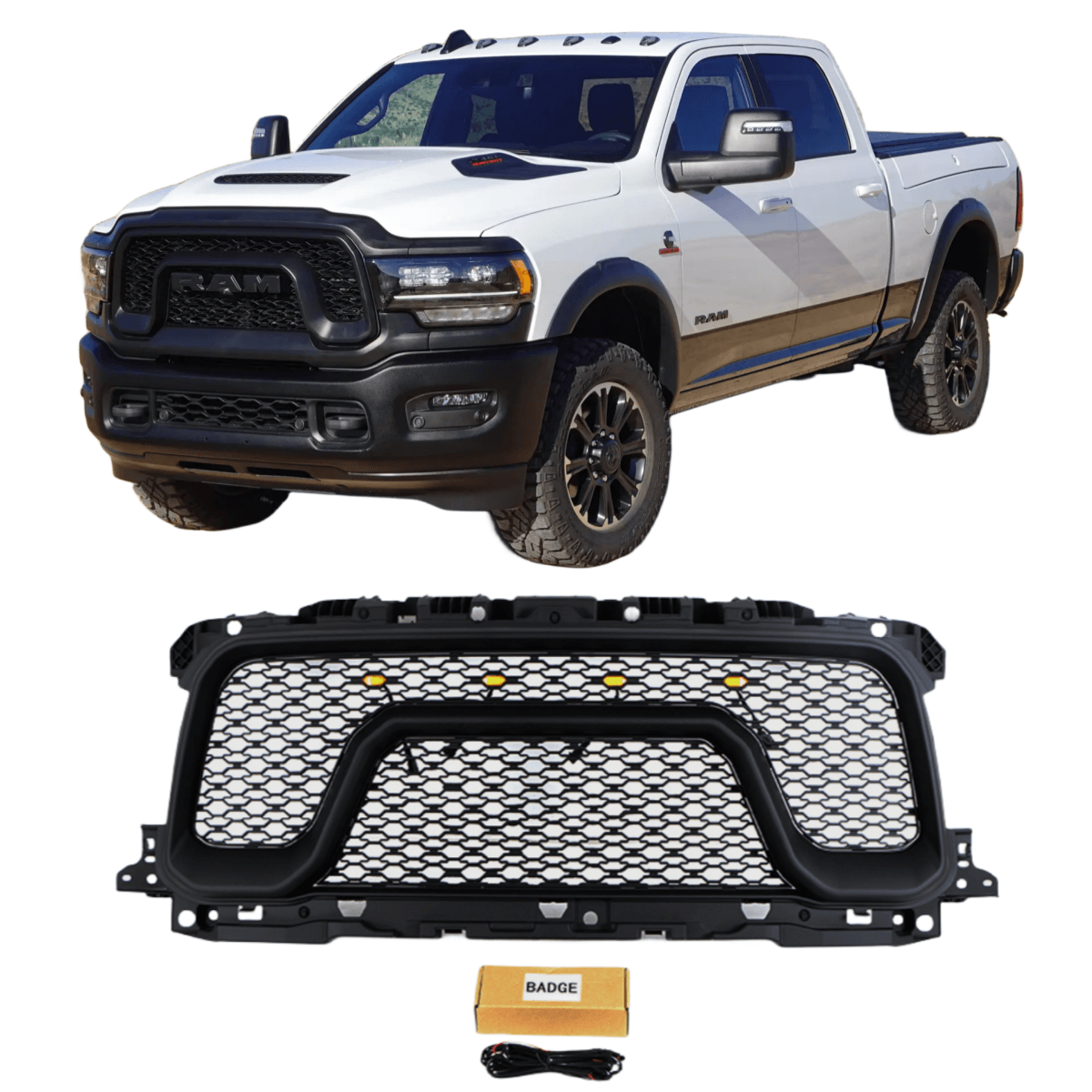 {WildWell}{Dodge Grill}-{Dodge RAM 2500 3500 Grill 2019-2023/1}-Front