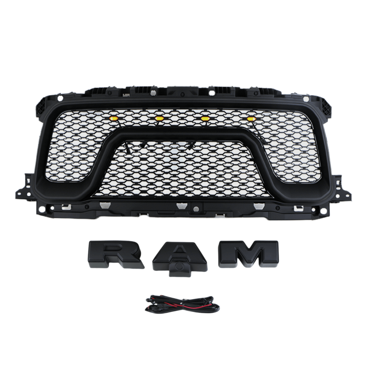{WildWell}{Dodge Grill}-{Dodge RAM 2500 3500 Grill 2019-2023/3}-Front