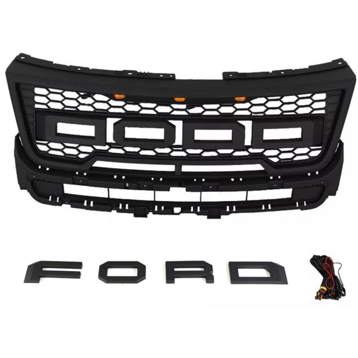 Aazon.co: Front Buper Upper Grille Tri Copatible with Ford Aazon.co: Front Buper Upper Grille Tri Copatible with Ford