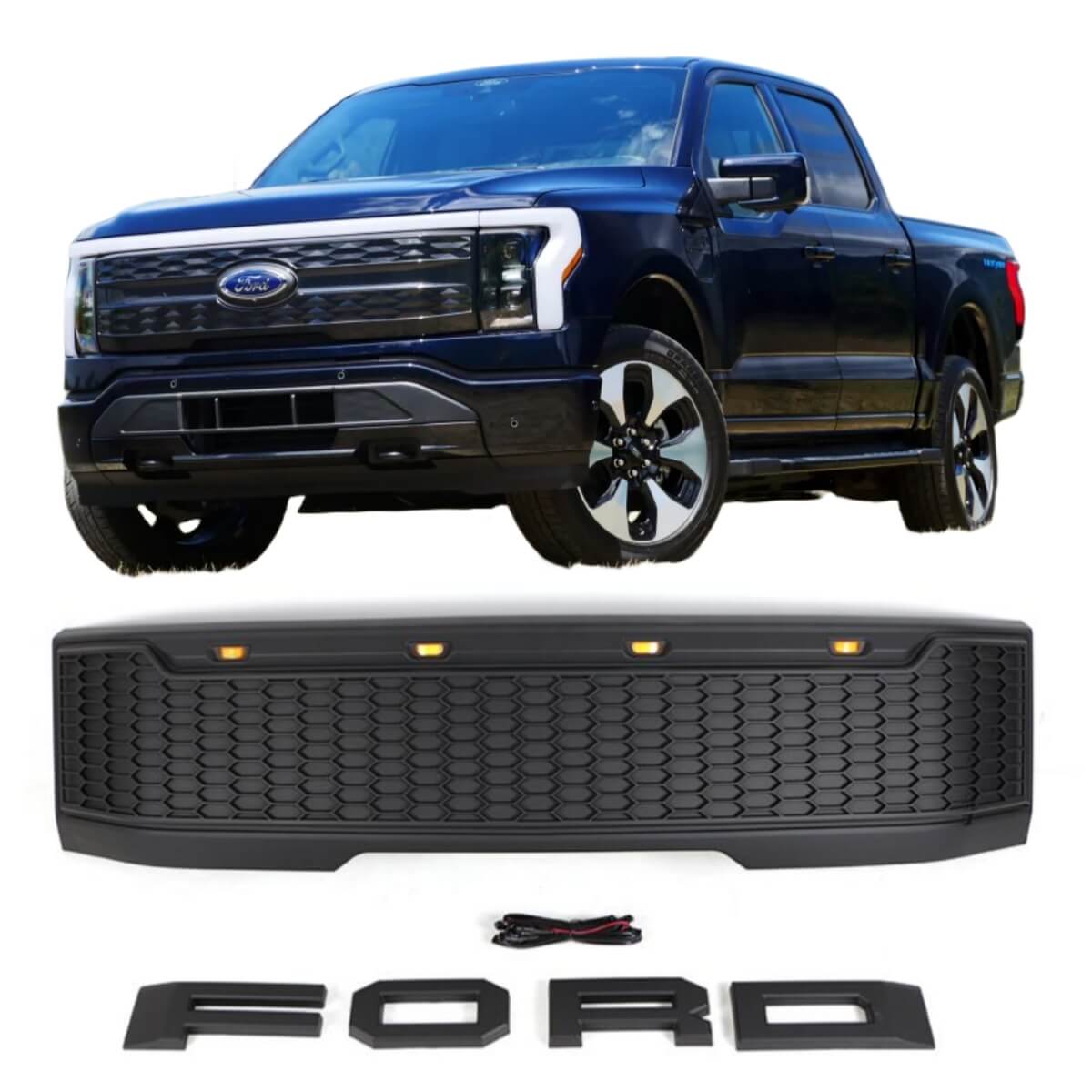 {WildWell}{Ford Grill}-{Ford F-150 Lightning Grill 2023/2}-Front