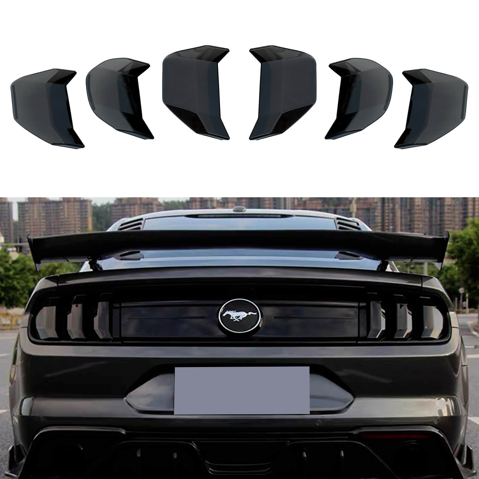 {WildWell}{Ford Taillight Cover}-{Ford Mustang 2018-2023 Tail Light Covers/1}-Front