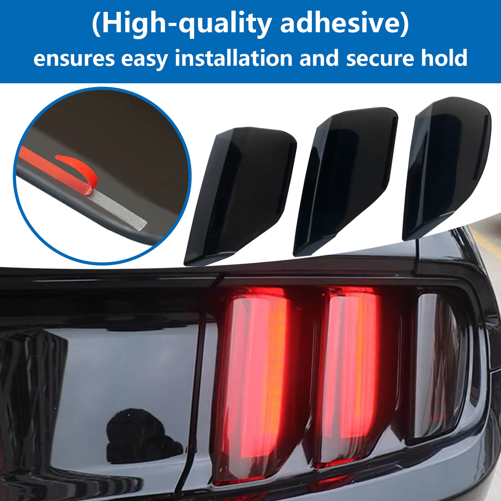 {WildWell}{Ford Taillight Cover}-{Ford Mustang 2015-2017 Tail Light Covers/2}-Front