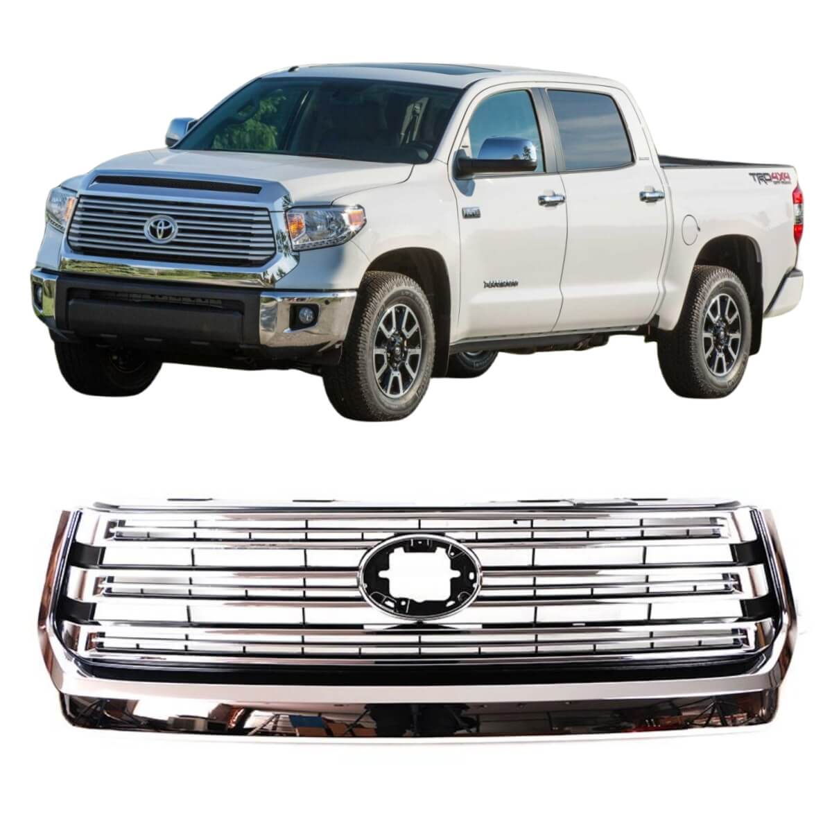 {WildWell}{Toyota Grill}-{Toyota Tundra Original Grille Chrome 2018-2021/1}-Front