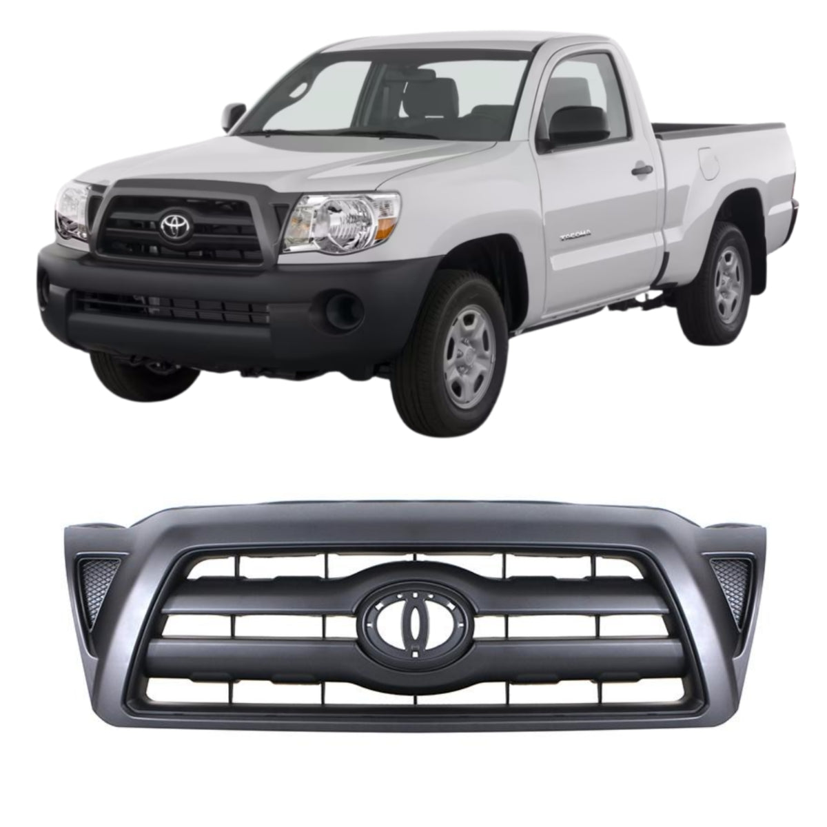 {WildWell}{Toyota Original Grill}-{Toyota Tacoma Original Grill Black 2005-2011/1}-front