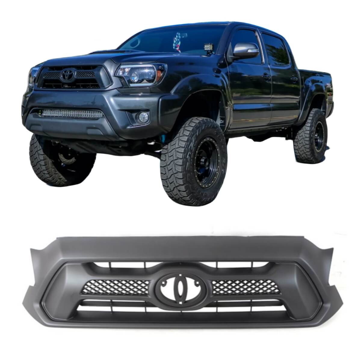 {WildWell}{Toyota Original Grill}-{Toyota Tacoma Original Grill Black 2012-2015/2}-front